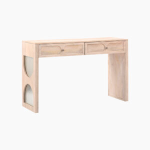 Alternative view of Tasneem Natural Two Drawer Console Table