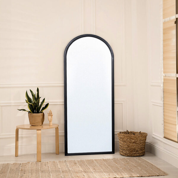 Juniper Sleek Black Arched Mirror