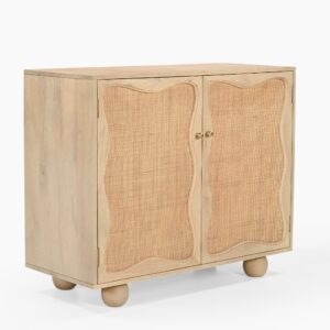 Alternative view of Denis Mango Wood & Cane Two Door Cabinet