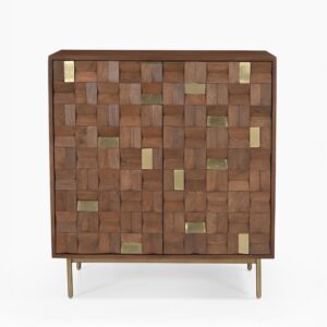 Alternative view of Lester Brass Cladded Two Door Cabinet