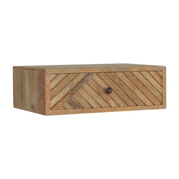 floating line carved side table