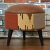 leather patterned footstool