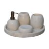 set of 5 marble bathroom accessories