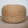 natural jute pouffe