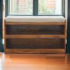 wooden pull out shoe bench