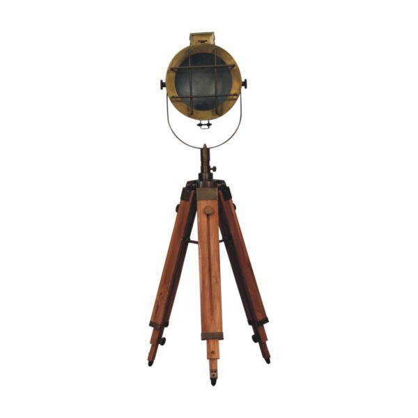 caged brass floor lamp