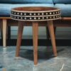 round bone inlay end table