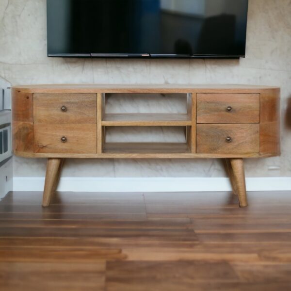rounded entertainment unit
