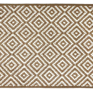 Geo Soft Loop Mat - Natural/White
