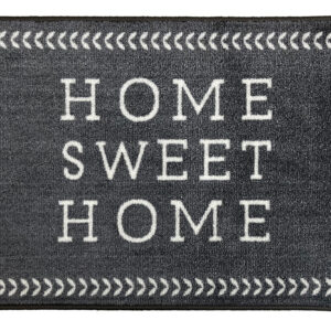 Supersoft Washable Mat - Grey Home Sweet Home
