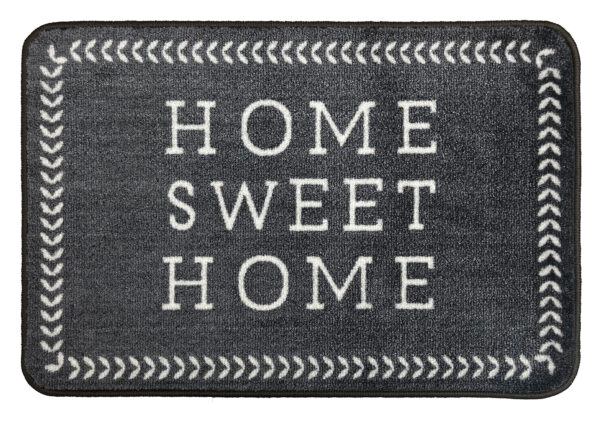 Supersoft Washable Mat - Grey Home Sweet Home