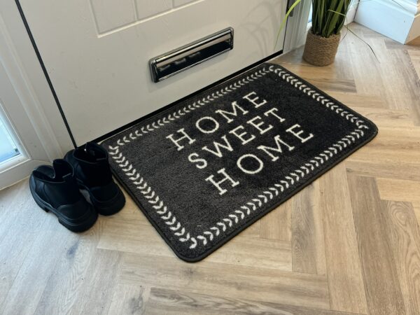 Supersoft Washable Mat - Grey Home Sweet Home