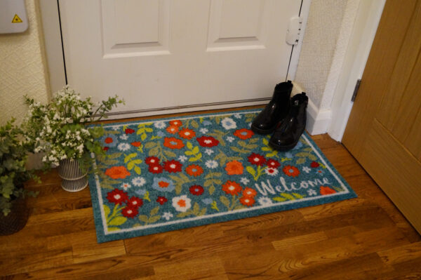 Eco Flex Premium Washable Mat - Welcome Ditsy