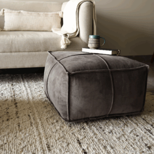 Tomos Brown Cotton Pouffe