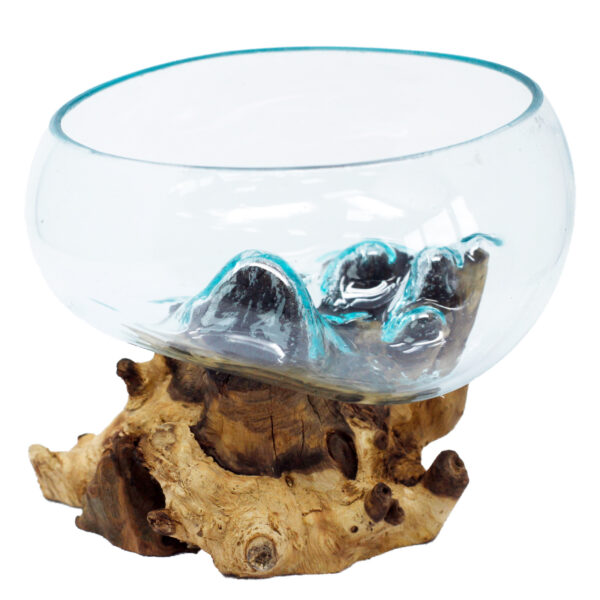 Molten Glass on Wood - Open Bowl