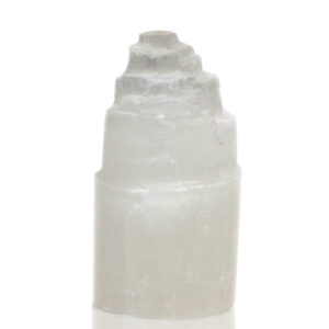 Selenite Tower Lamp - 15 cm