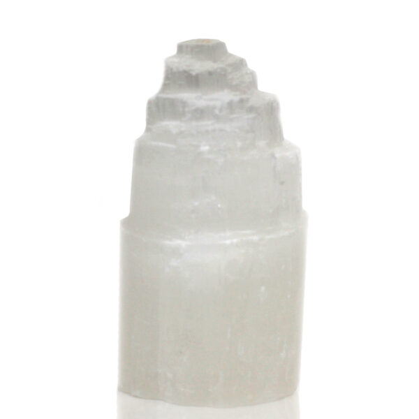 Selenite Tower Lamp - 15 cm