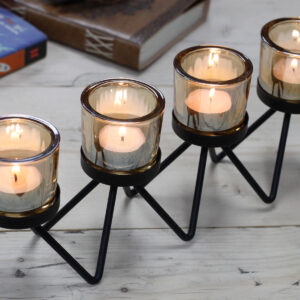 Alternative view of Iron Votive Candle Holder - 4 Cup Zig Zag