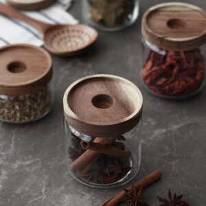 Alternative view of Cottage Bamboo Glass Jar - 20cm