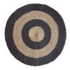 Round Seagrass Black & Tan - Circles - 1m