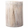 Tribal Stool / Table -  Albasia - Whitewash