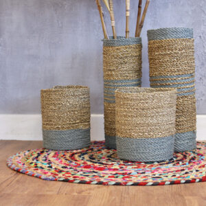 Alternative view of Bin & Basket Set - Seagrass & Raffia