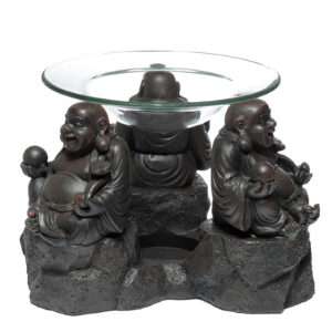 Alternative view of Wood Effect Chinese Buddha Oil & Wax Burner