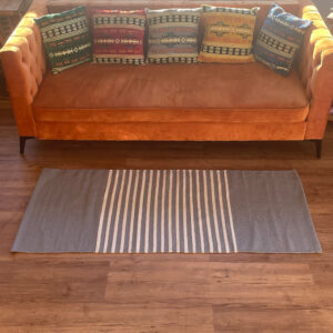 Alternative view of Indian Cotton Rug - 70x170cm - Grey/White