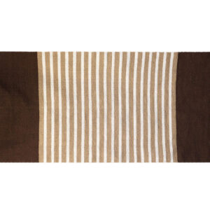 Indian Cotton Rug - 70x170cm - Dark Brown / Beige