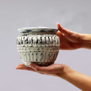 Alternative view of Greek Clay Plant Pot  - Cream 12cm