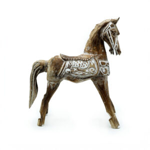 Alternative view of Handcrafted Antique Horse 32 cm