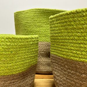 Alternative view of Set of 3 Cotton Rope Storage Baskets - Pistachio