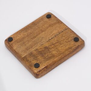 Alternative view of Enameled Square Trinket Tray - Mushroom Design - Orange