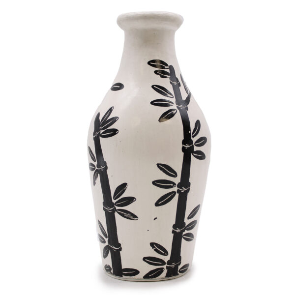 Natural Bamboo Motif Vase - 30cm