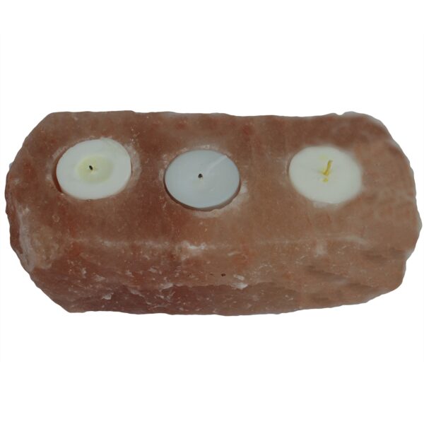 Himalayan Salt Natural Triple Candle Holder