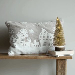 Festive Glow Cotton Chambray Cushion