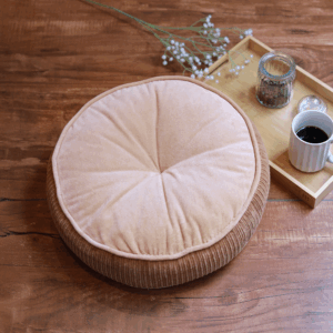Peach Glory Cotton Velvet Cushion