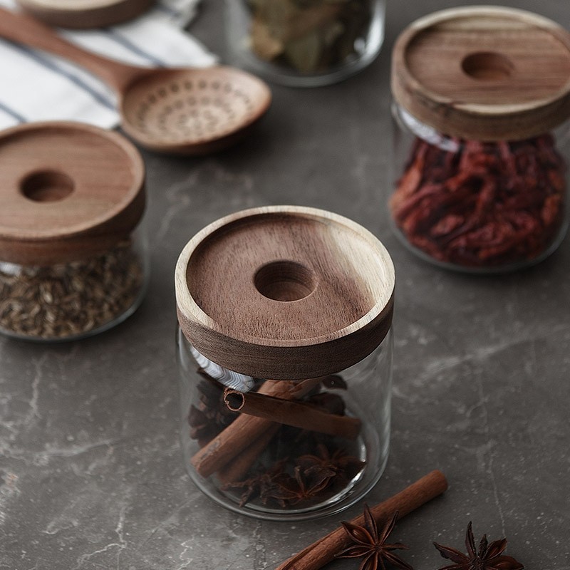 Natural Materials: Bamboo Glass Jars