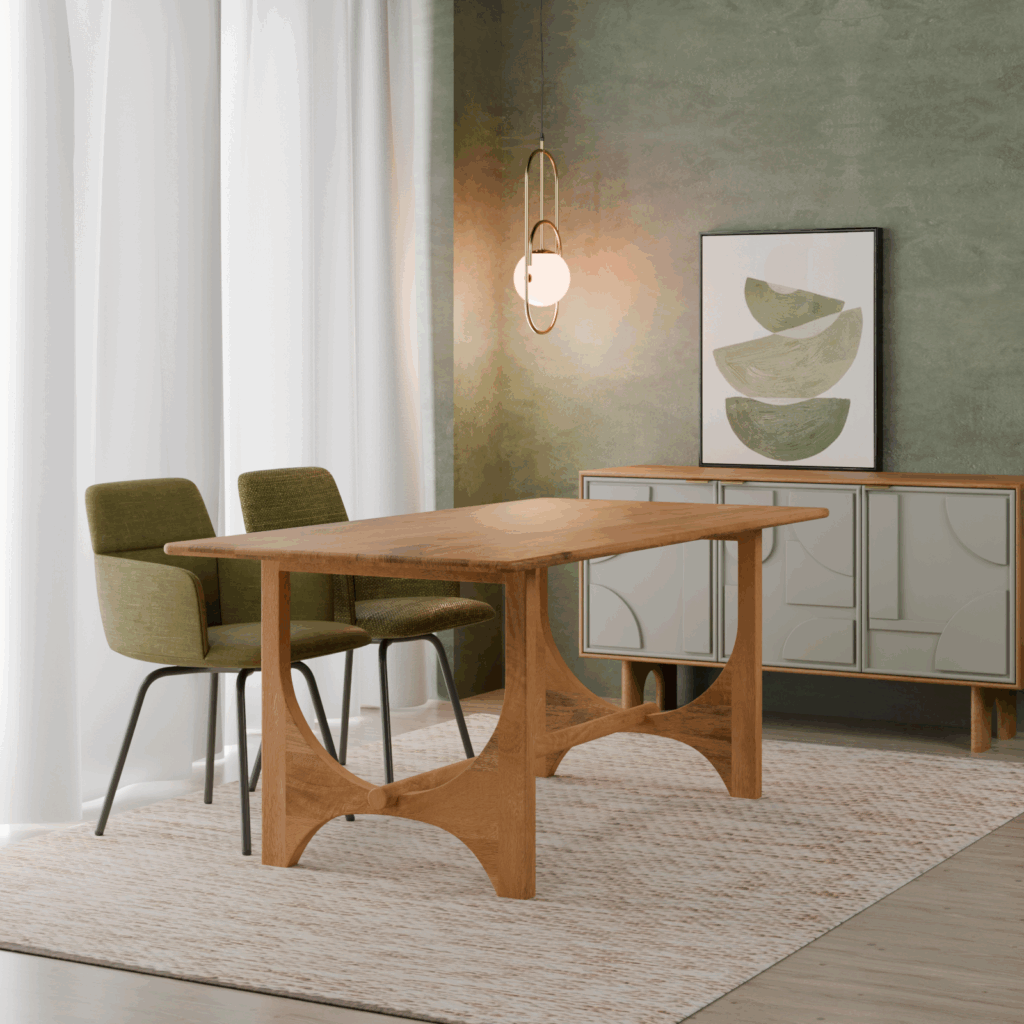 Natural Materials: A Mango Wood Dining Table