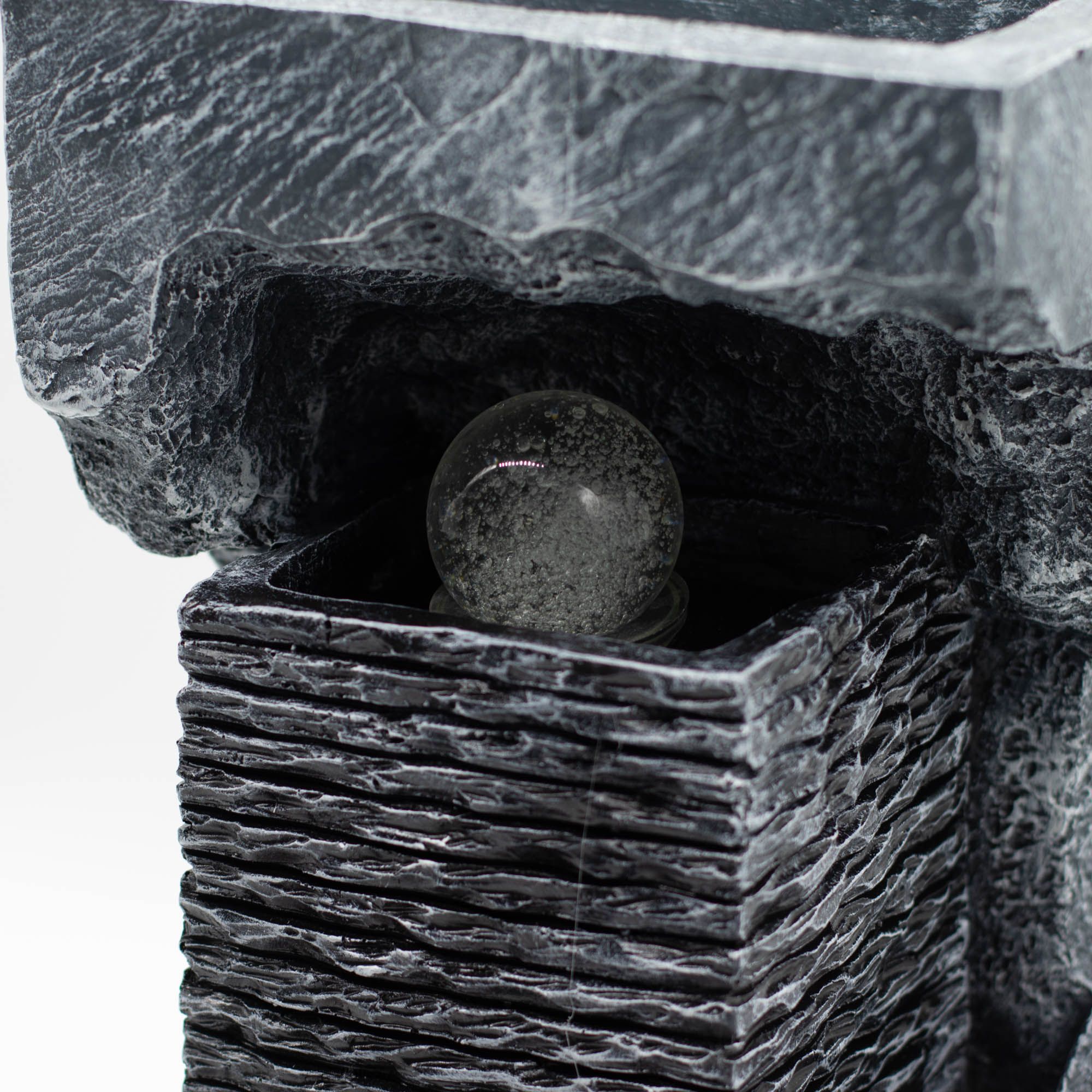 Grand Indoor Water Feature with Colour-Changing Crystal Ball – Sculpted Rock Design (48cm) - Image 5