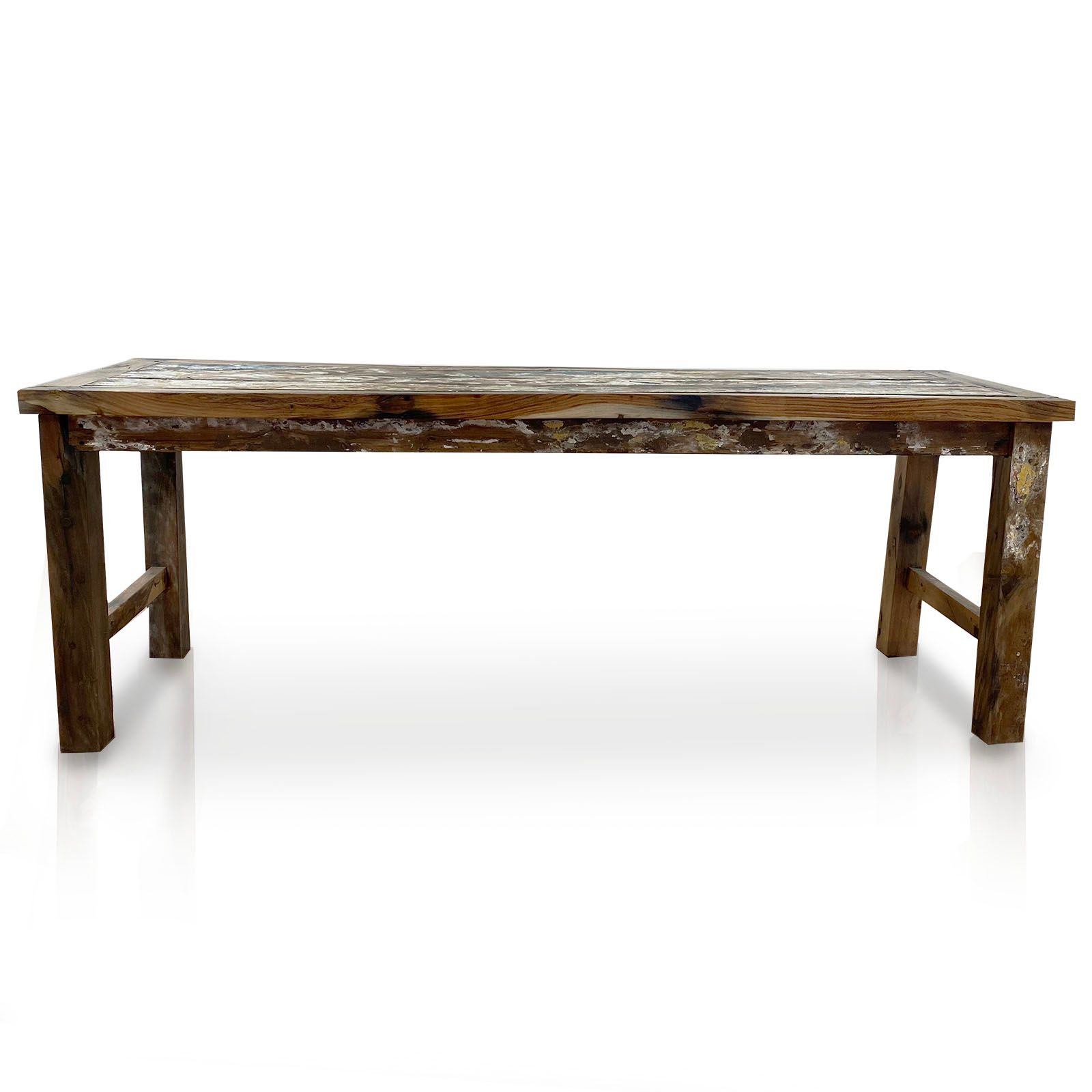 Recycled Teak Dining Table 180cm – Handcrafted Solid Wood Table