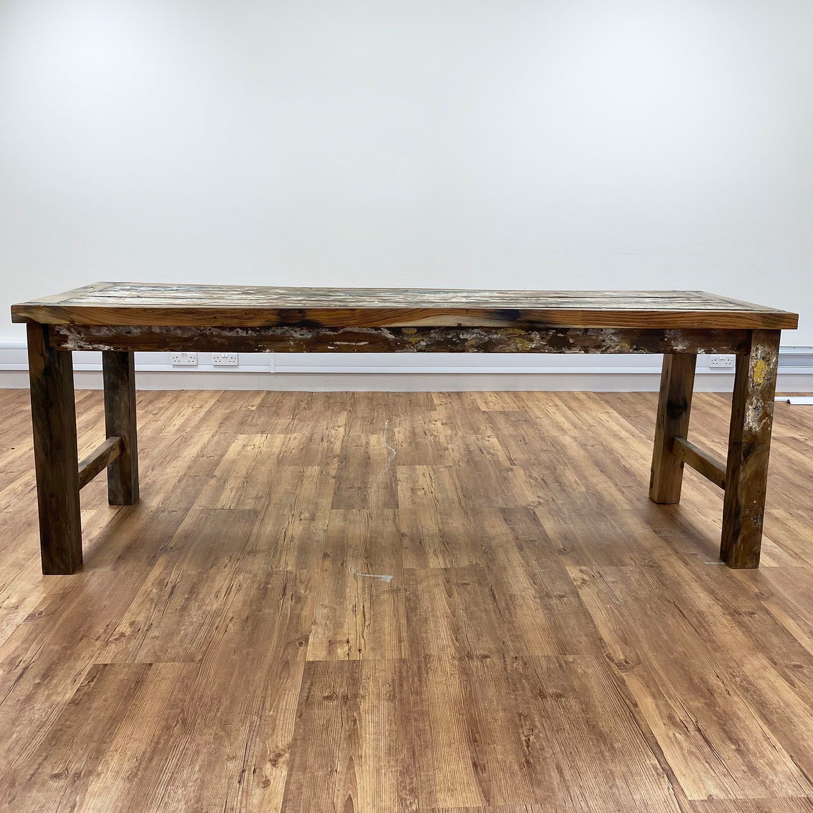 Recycled Teak Dining Table 180cm – Handcrafted Solid Wood Table - Image 4