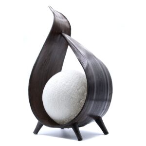 Chocolate Coconut Table Lamp – Handcrafted Wrapover Twist