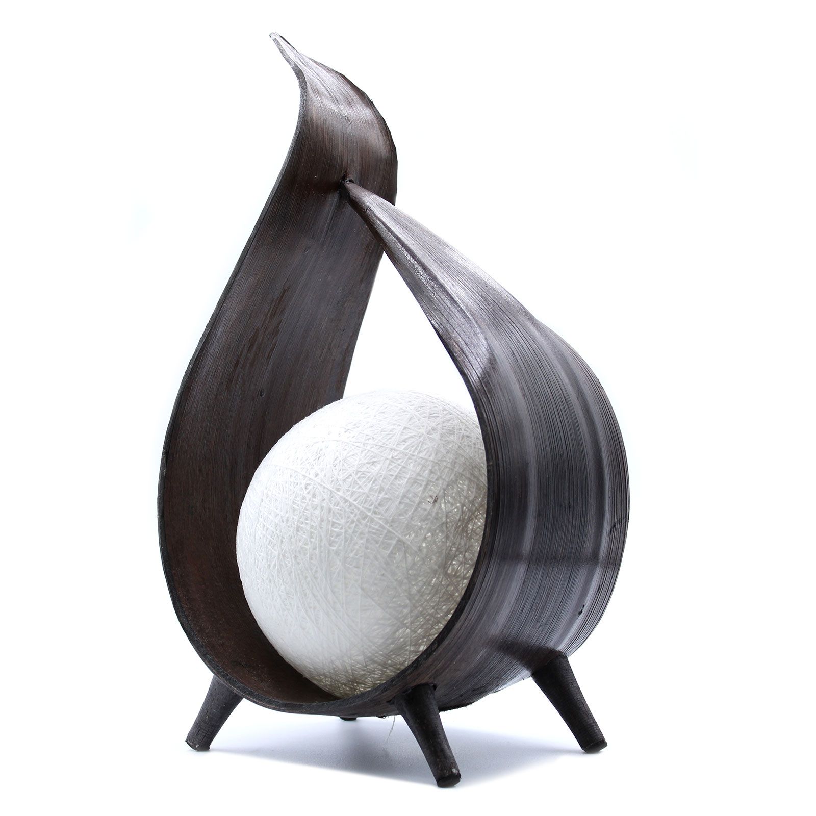 Chocolate Coconut Table Lamp – Handcrafted Wrapover Twist