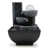 LED Indoor Tabletop Water Feature with Crystal Ball | Feng Shui Desktop Fountain
