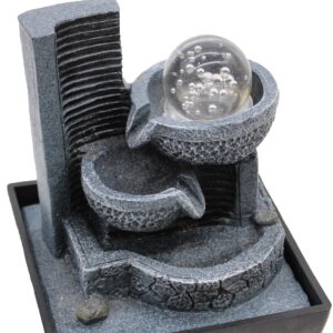 LED Indoor Tabletop Water Feature with Crystal Ball | Feng Shui Desktop Fountain - Image 3