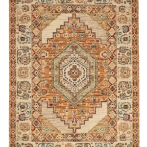 Alternative view of Nomad Trad Terra Rug – Traditional Persian Style Wool-Blend Country Rug