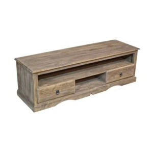 Jali Mango 145cm TV Unit – Solid Wood Media Unit with Drawers & Shelf