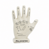 Palmistry hand ornament with printed astrology markings and labelled lines, isolated on a clean background for product display.